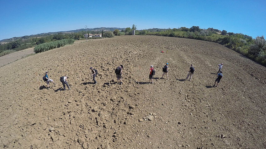 Survey mit Studierenden in der Toskana/Italien (Foto: Dominik Hagmann 2016 | CC BY 4.0)